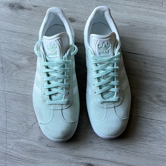 Adidas Mint Green Classic Stripe Gazelle Sz 8.5 Women’s - Picture 1 of 9